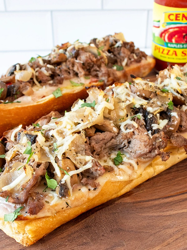 Cheesesteak Pizza Bread