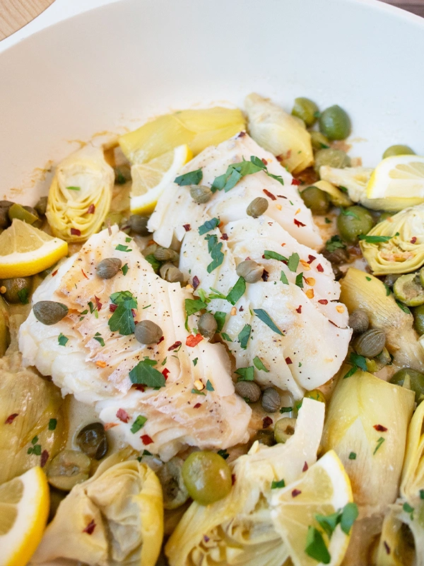 White Fish with Capers