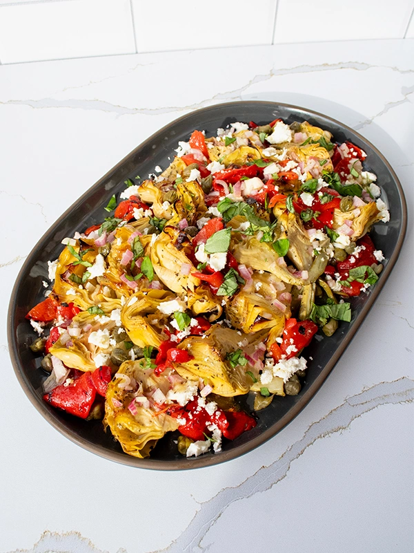 Mediterranean Roasted Artichoke Salad