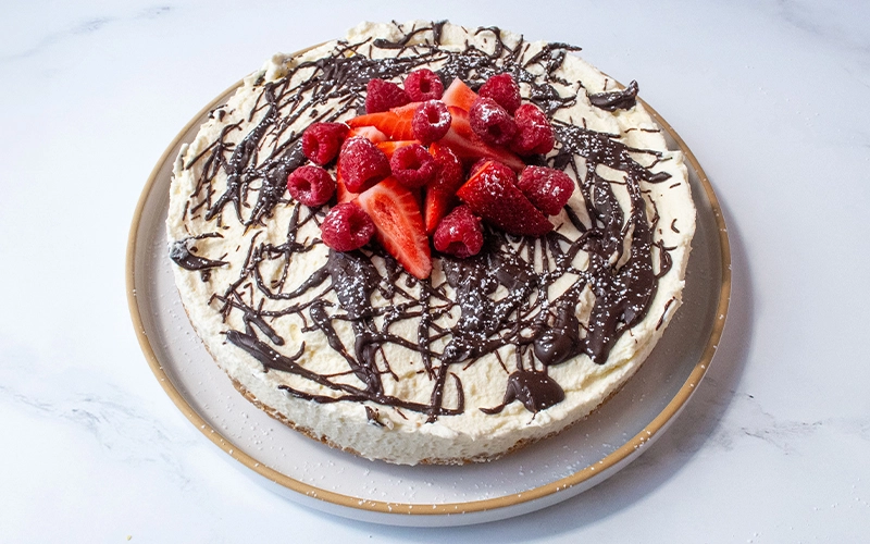 No-Bake Biscotti Cheesecake